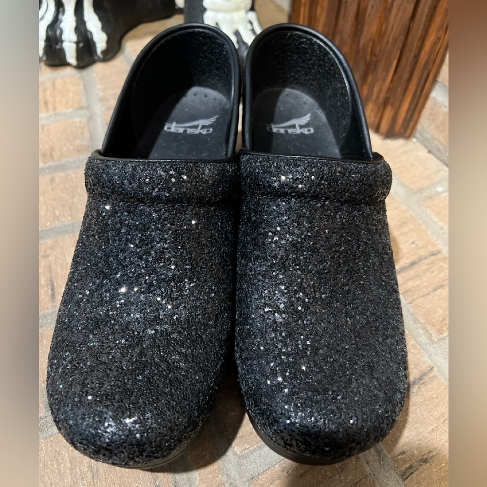 Danskos black sparkle